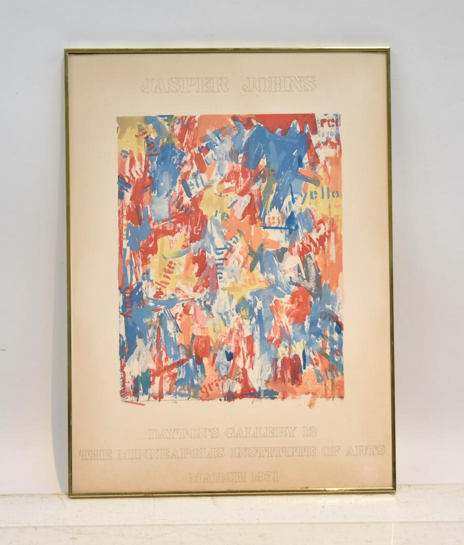 JASPER JOHNS GALLERY EXHIBITION POSTER: JASPER JOHNS DAYTONS GALLERY POSTER - 22" x 30"