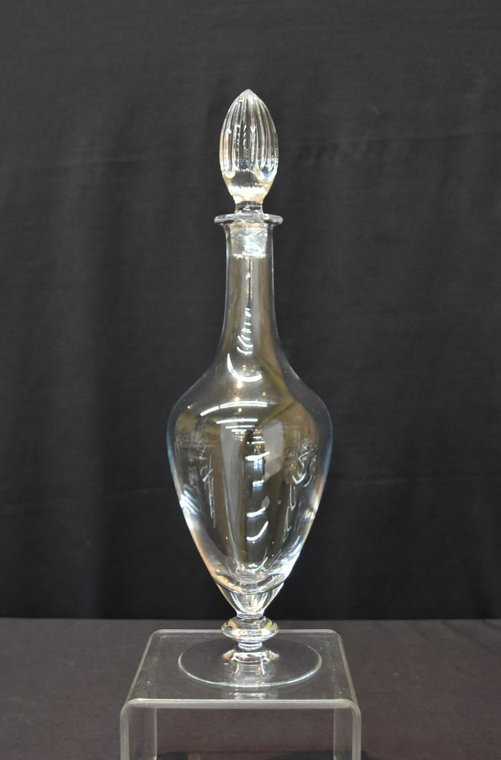 CHRISTOFLE CRYSTAL DECANTER - 4 1/2" x 15": CHRISTOFLE CRYSTAL DECANTER - 4 1/2" x 15"