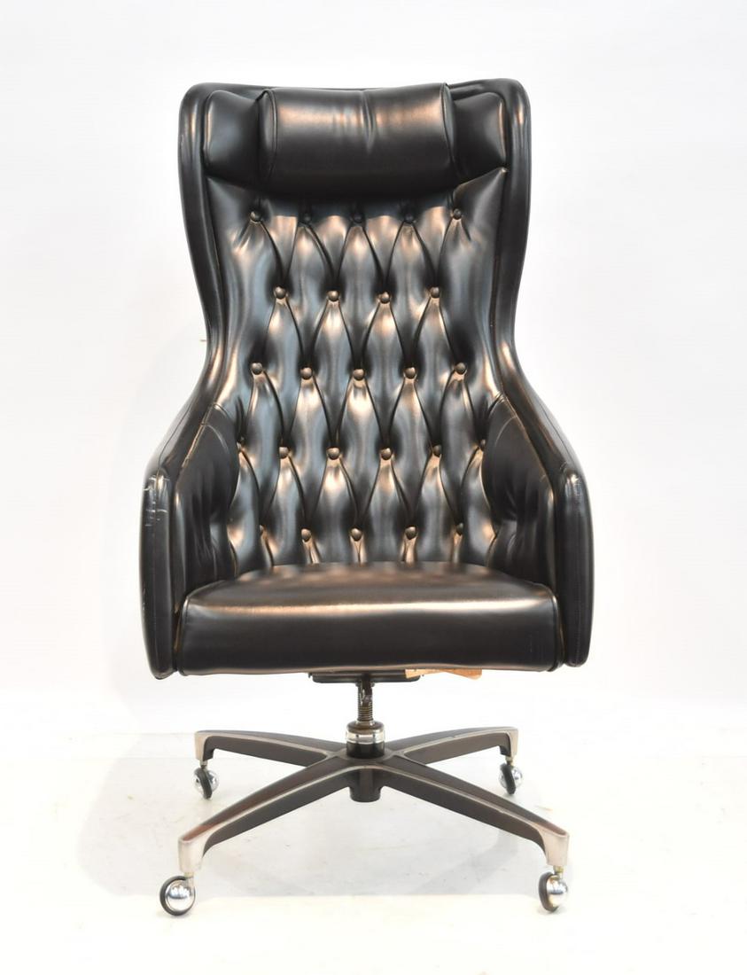 MODERN CHROMCRAFT TUFTED OFFICE CHAIR: MID CENTURY MODERN TUFTED CHROMCRAFT CHAIR - 24" x 31" x 48"