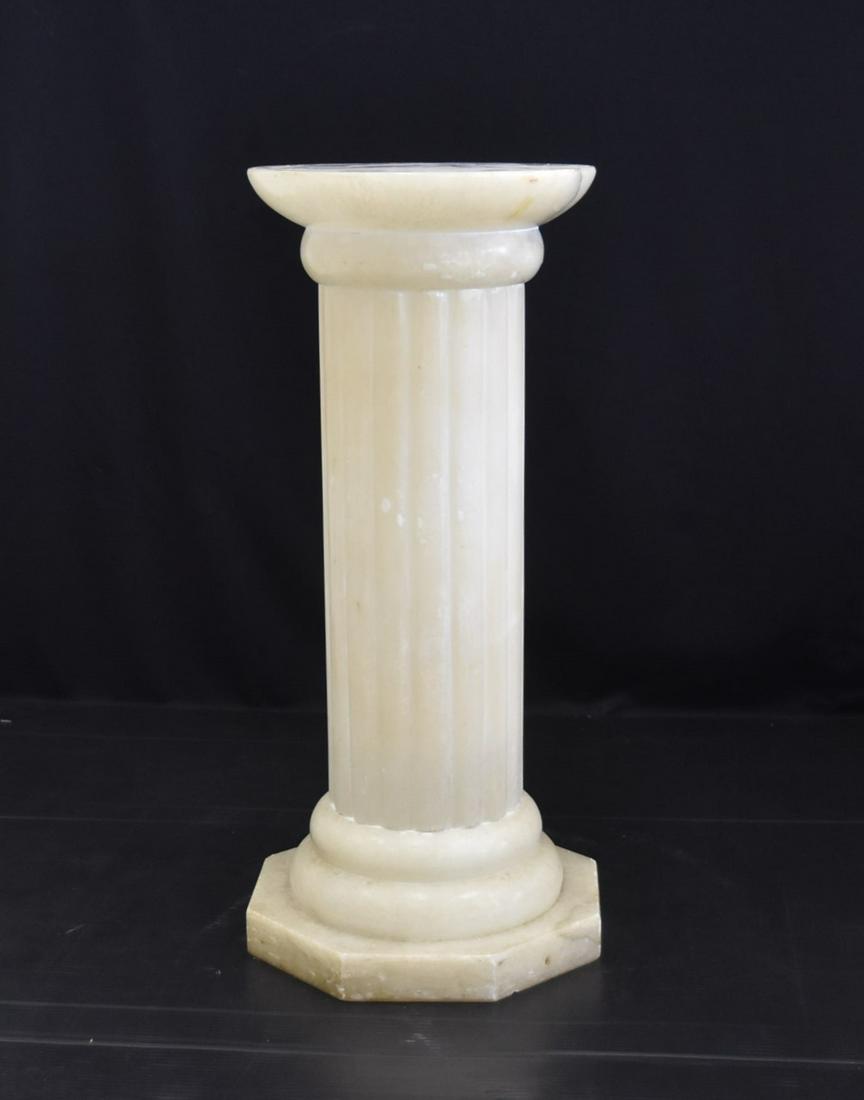 ALABASTER PEDESTAL - 12" x 26": ALABASTER PEDESTAL - 12" x 26"