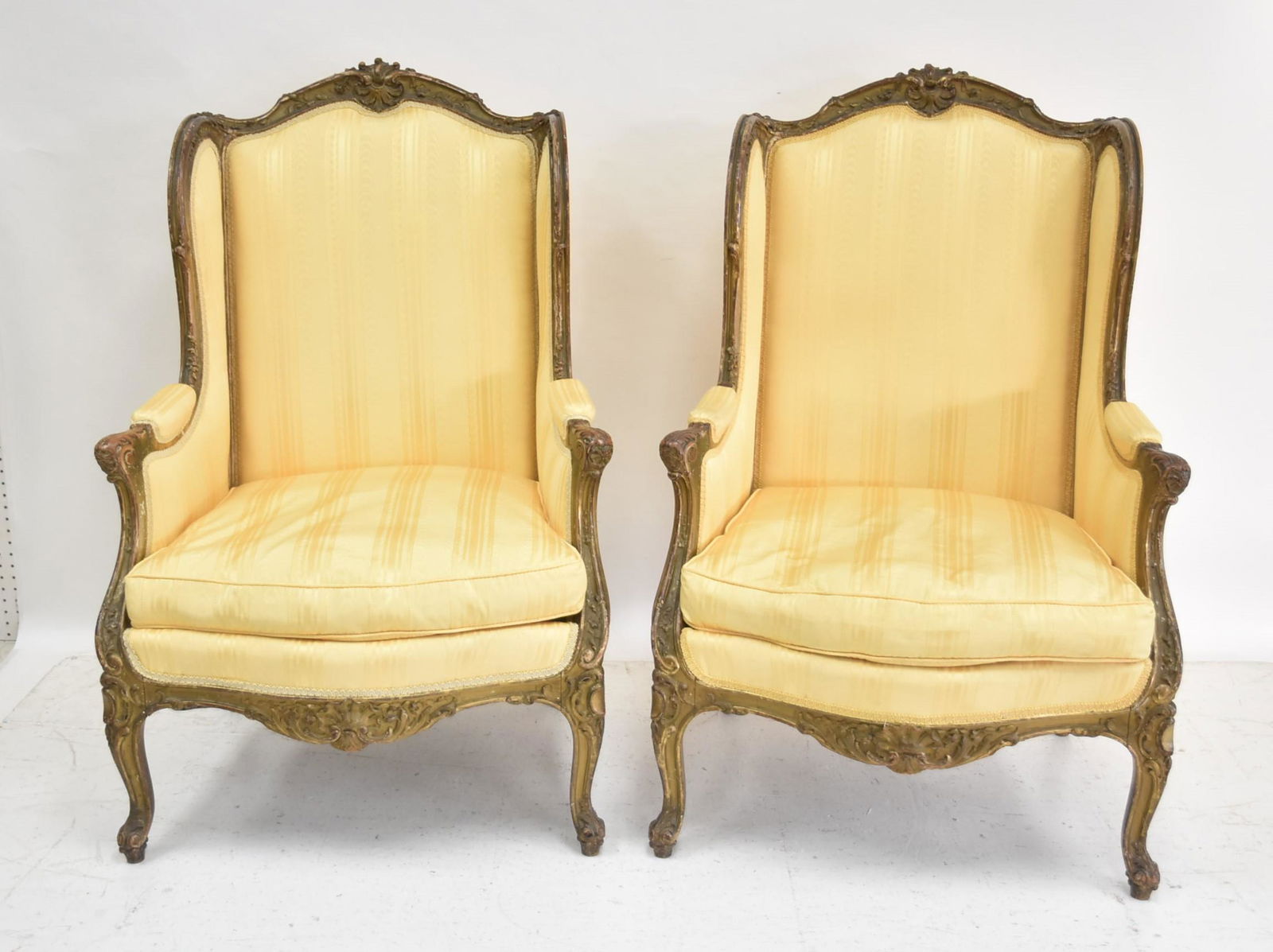 For Auction Pr Antique French Lxv Wing Chairs 0038 On Mar 30 2021 Echoes Antiques Auction Gallery Inc In Ny
