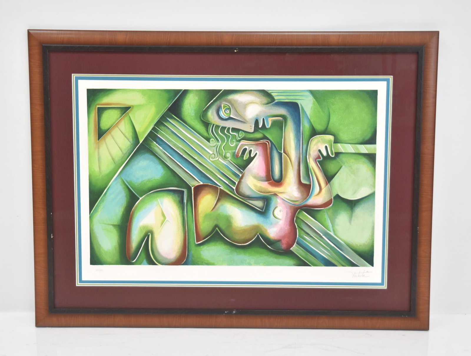 ALEXANDRA NECHITA (ROMANIAN/AMERICAN, b. 1985): ALEXANDRA NECHITA , LITHOGRAPH , TITLED "RECLINING WOMAN" , HAND SIGNED NECHITA , & NUMBERED 22/99 , PUBLISHED BY ATELIER IDEN , 2010 , WITH ARTIST CERTIFICATE - SHEET SIZE 35 1/2" x 20" ; 40" x 29 3/
