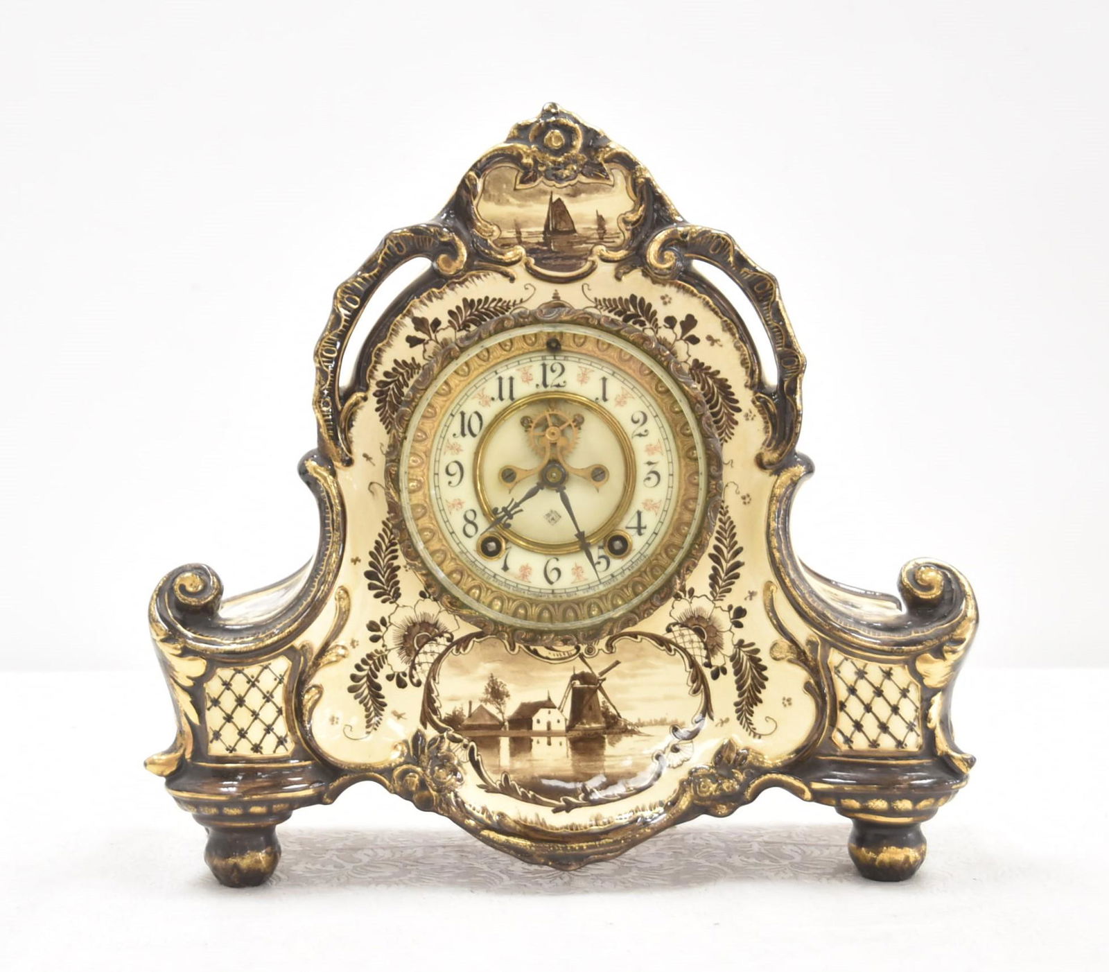 ANSONIA "LA VERA" CHINA CASE CLOCK (1 of 12)
