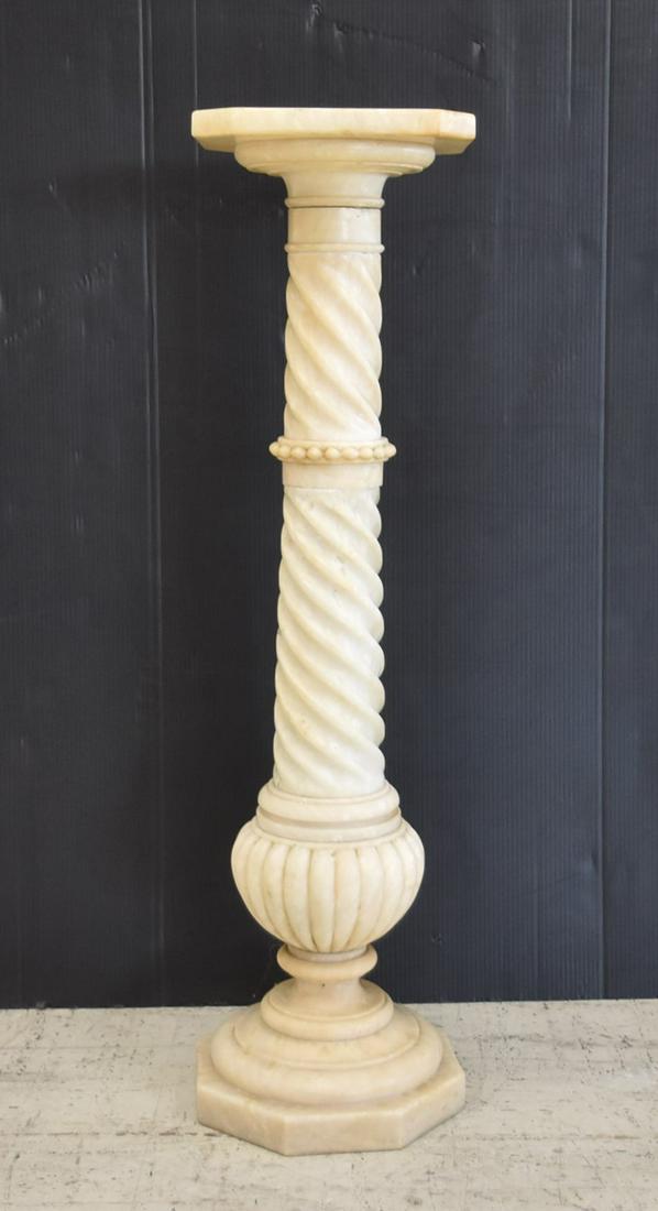 SWIRL MARBLE PEDESTAL - 10 1/2" x 10 1/2" x 39" (1 of 7)