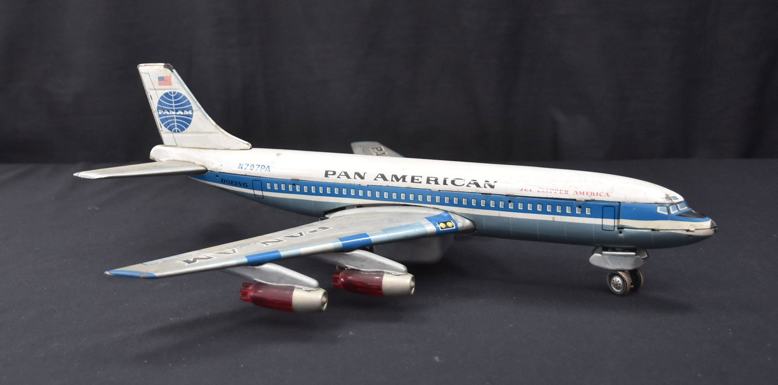 動画あり！！★LINE MAR TOYS 社アメリカン エアラインDC-7★ LINE MAR TOYS American Airlines DC-7 Tin Toy Vintage 1950s