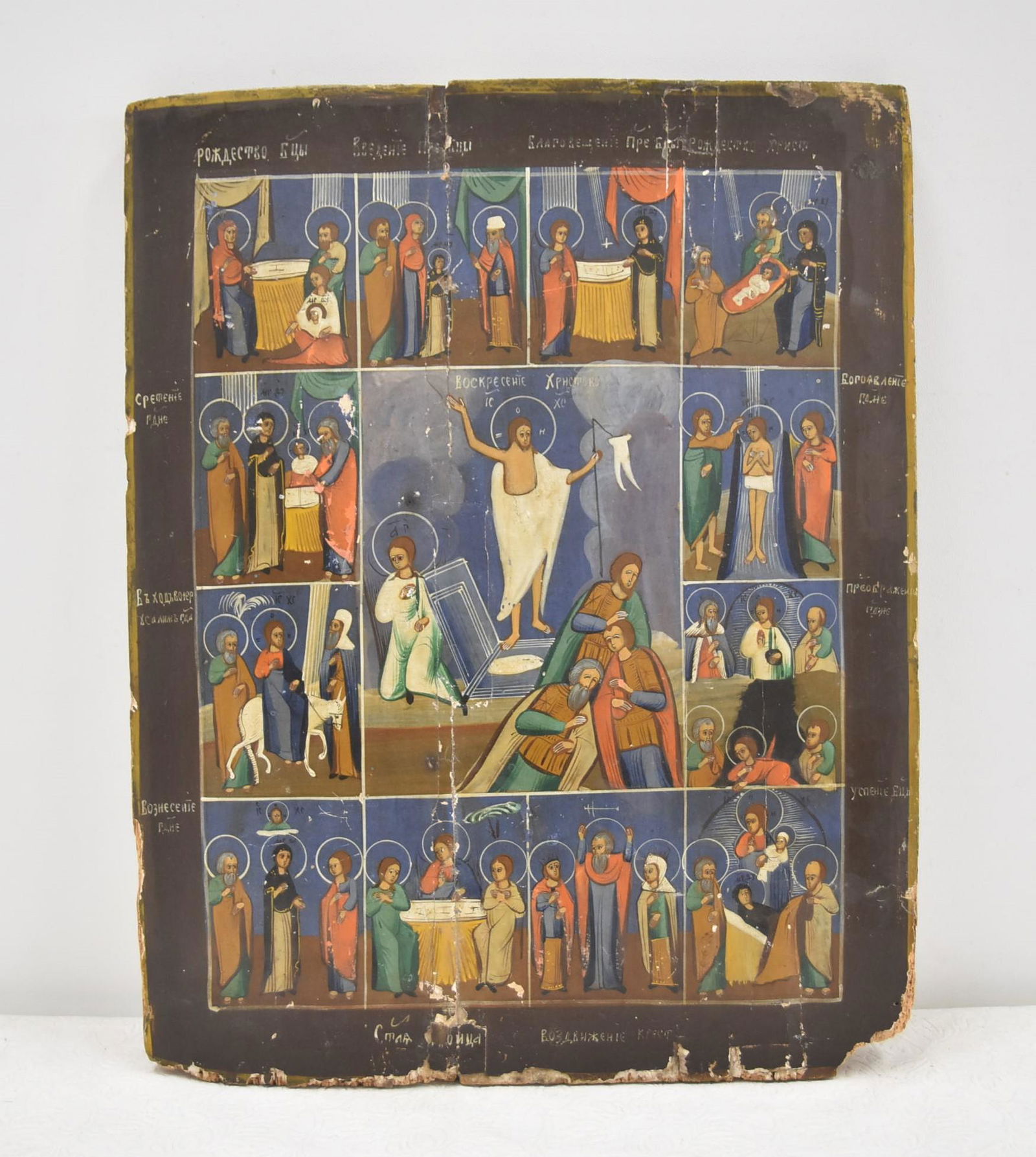 17th-18thC HAND PAINTED RUSSIAN ICON (1 of 19)