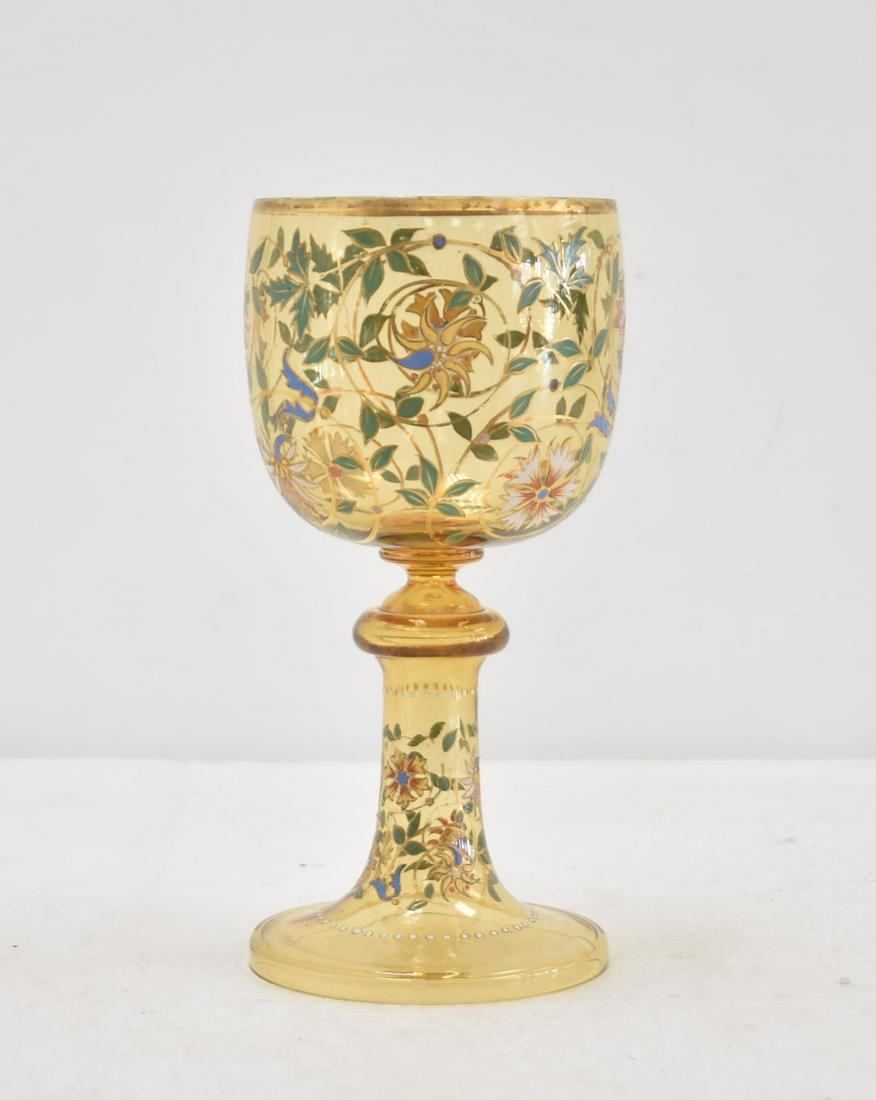 GERMAN ENAMELED GLASS CHALICE (1 of 14)