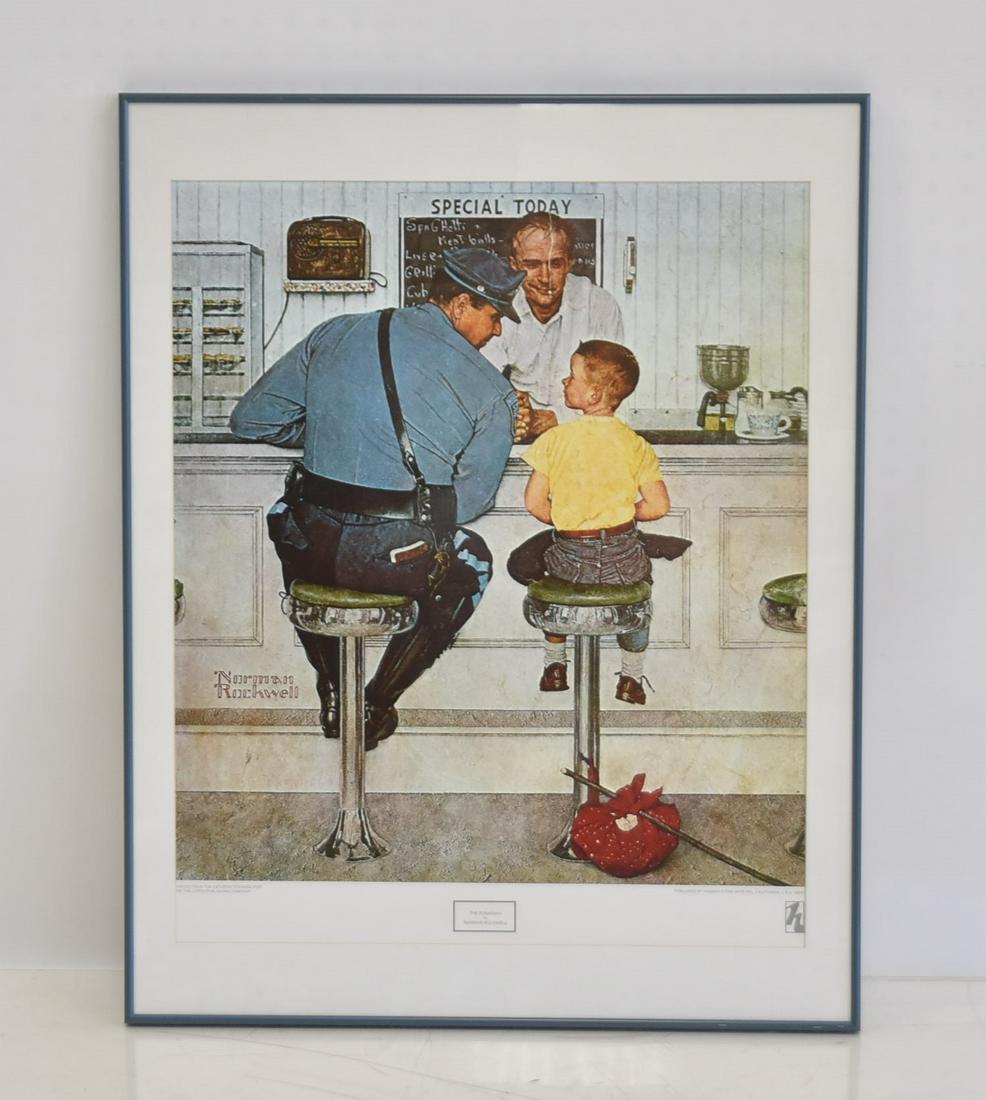 NORMAN ROCKWELL "THE RUNAWAY" FRAMED POSTER (1 of 7)