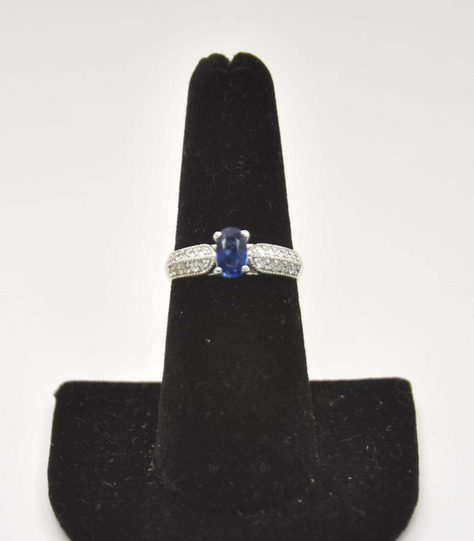14kt WHITE GOLD DIAMOND & SAPPHIRE RING (1 of 7)