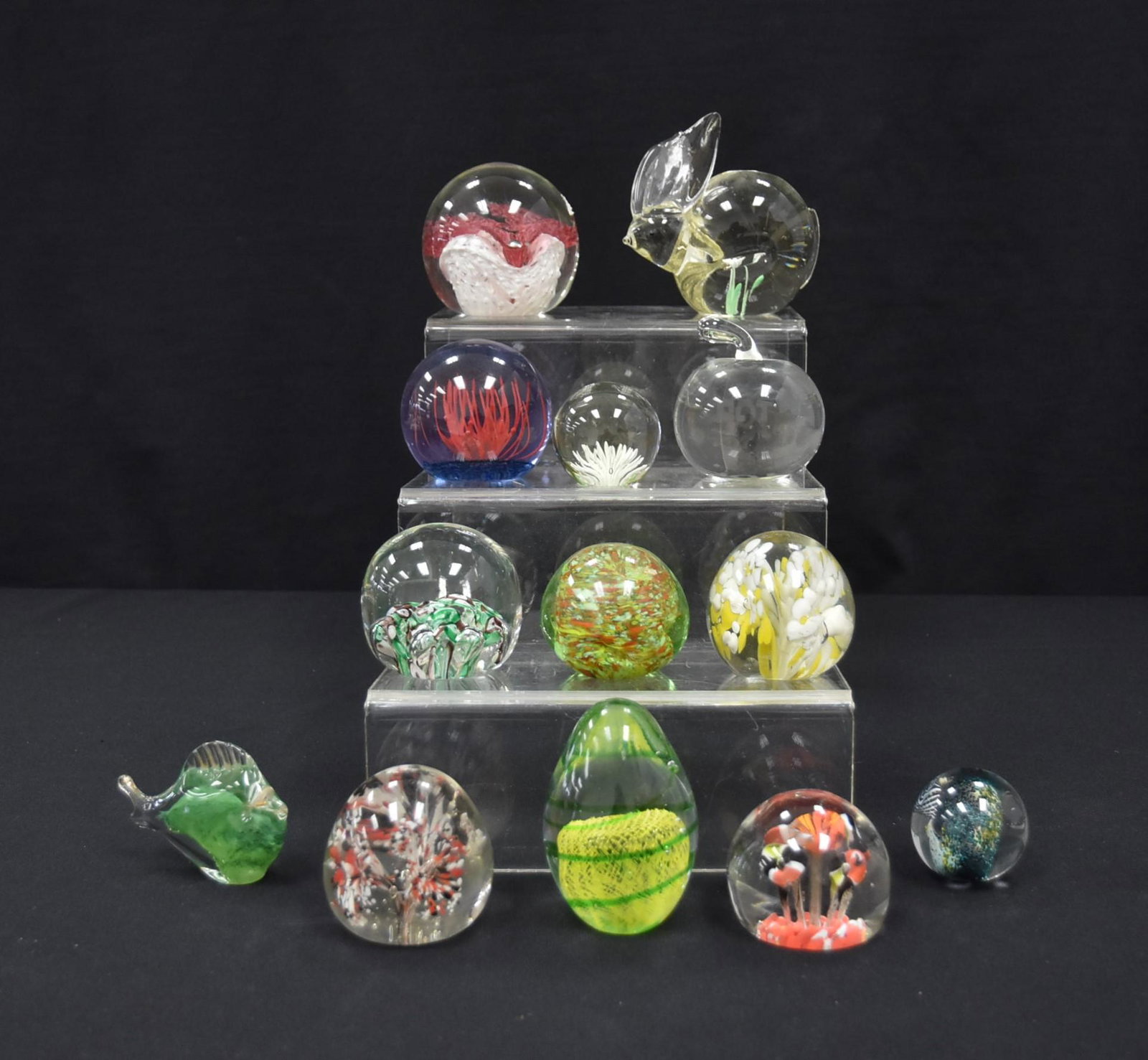 (13) ART GLASS PAPERWEIGHTS (1 of 14)