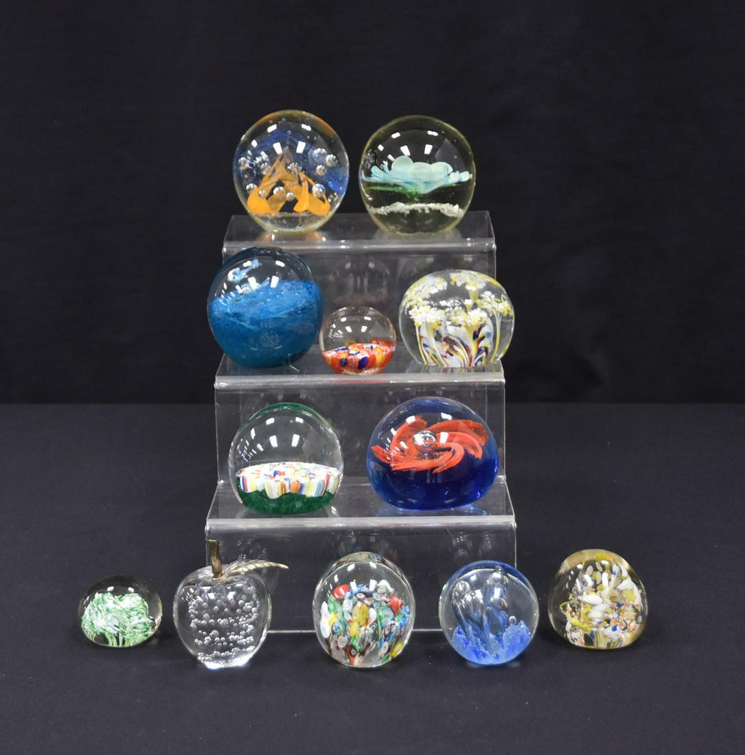 (12) ART GLASS PAPERWEIGHTS (1 of 14)