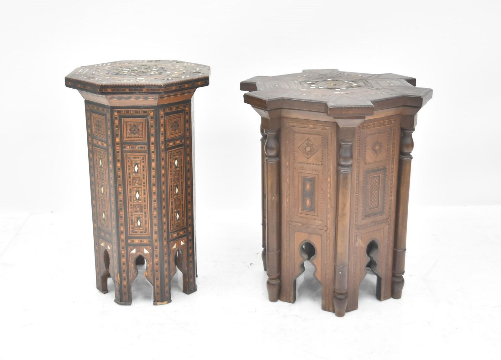 (2) ANTIQUE MIDDLE EASTERN SIDE TABLES (1 of 15)