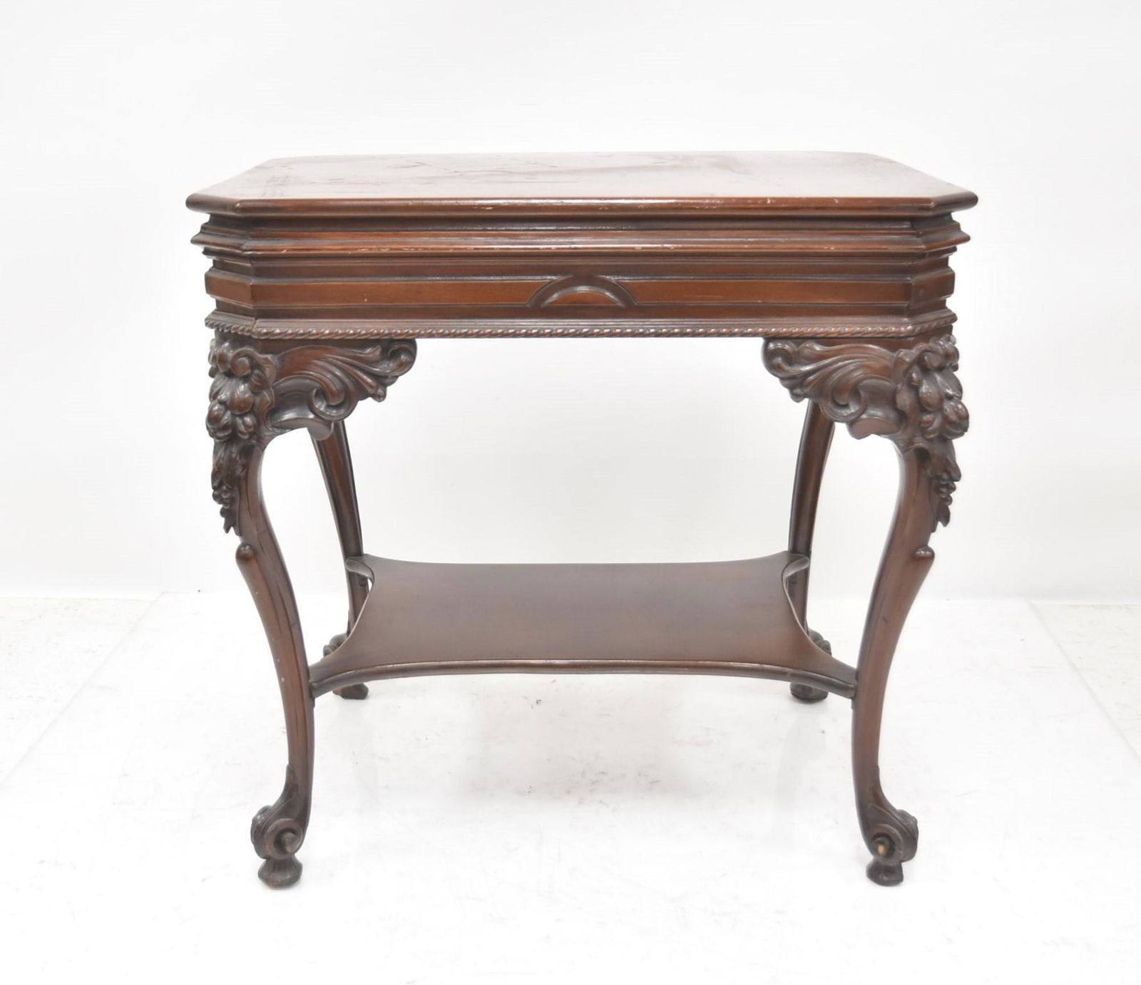 VICTORIAN CARVED WALNUT TABLE (1 of 8)