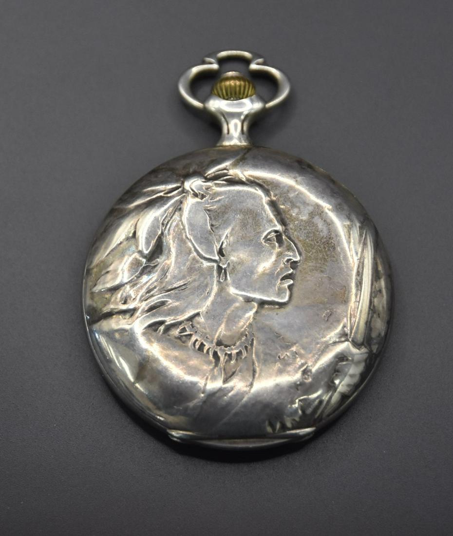 ANTIQUE CORONA SILVER POCKETWATCH (1 of 12)