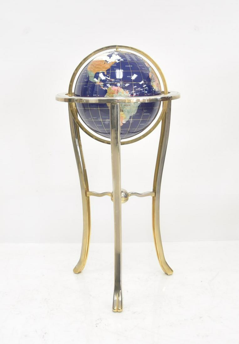 SEMI PRECIOUS GEMSTONE GLOBE ON TRIPOD STAND (1 of 15)
