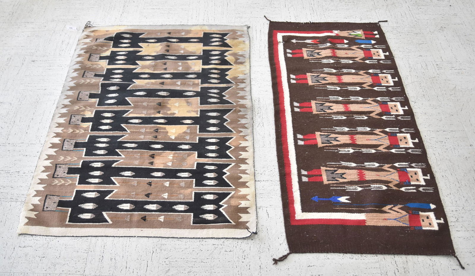 (2) FIGURAL NAVAJO RUGS (1 of 10)