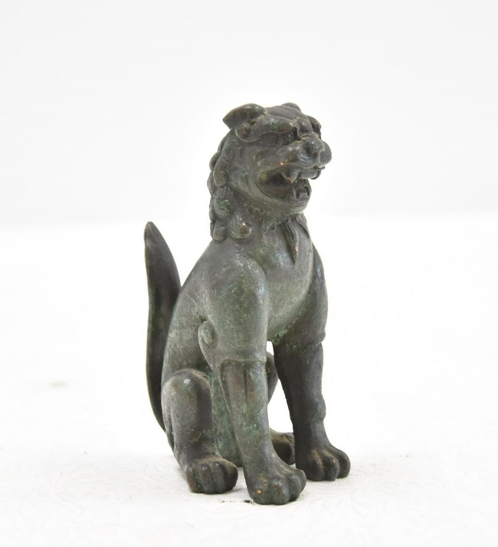 BRONZE SEATED FOO DOG (1 of 9)