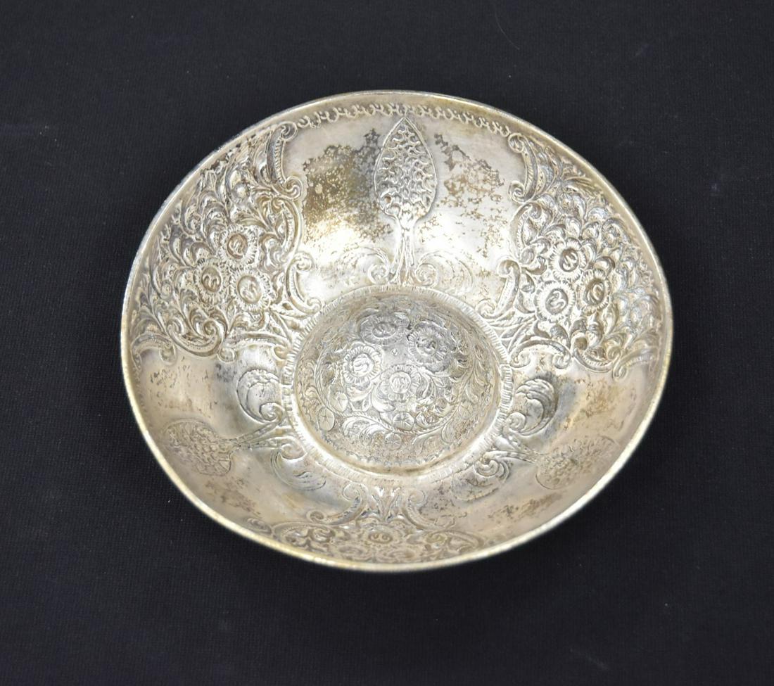 ANTIQUE OTTOMAN REPOUSSE SILVER WASHBOWL (1 of 9)