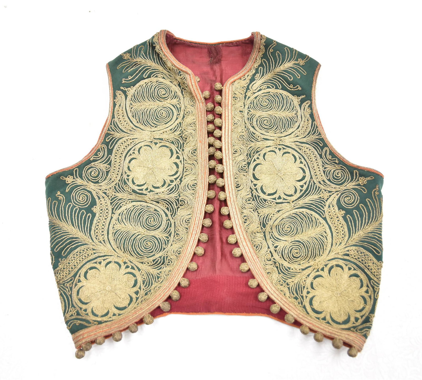 19thC OTTOMAN GOLD THREAD CHILDS VEST (1 of 13)
