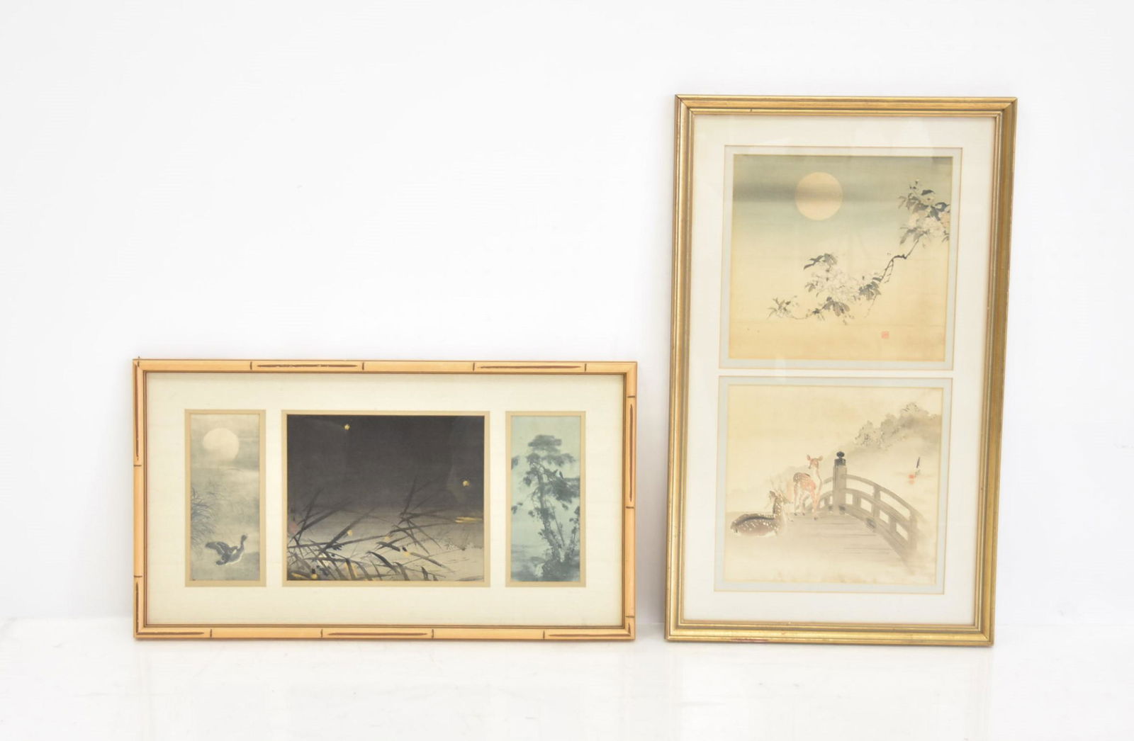 (2) JAPANESE WOOD BLOCK PRINT COLLAGES (1 of 11)