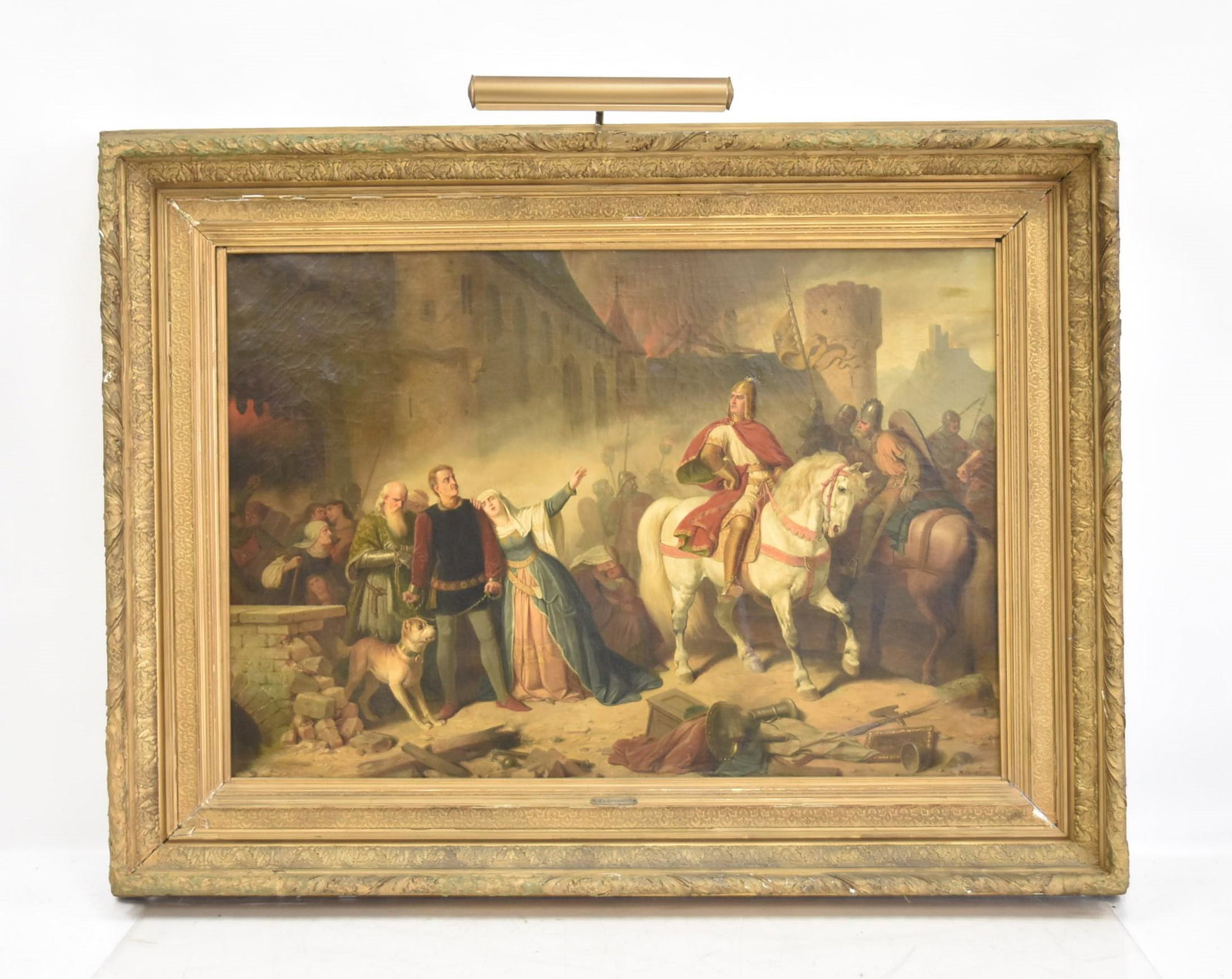 HEINRICH VON RUSTIGE , OIL ON CANVAS BATTLE SCENE (1 of 18)