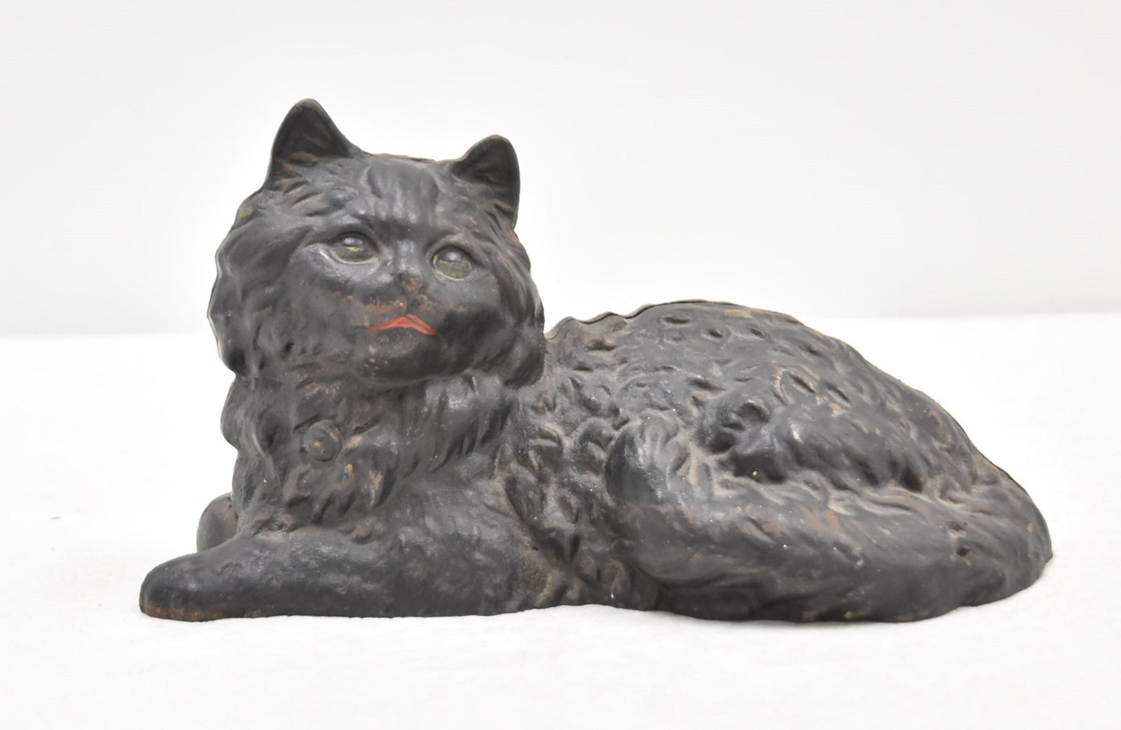 CAST IRON CAT DOOR STOP: CAST IRON CAT DOOR STOP - 9" x 5" x 6"