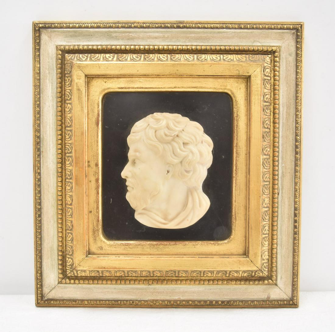 GRAND TOUR MARBLE RELIEF BUST OF MAN (1 of 8)