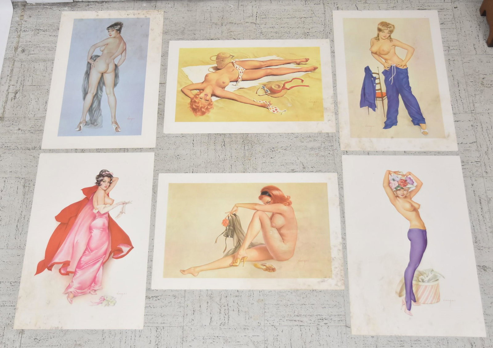 (6) ALBERTO VARGAS PLAYBOY PORTFOLIO LITHOGRAPHS (1 of 20)