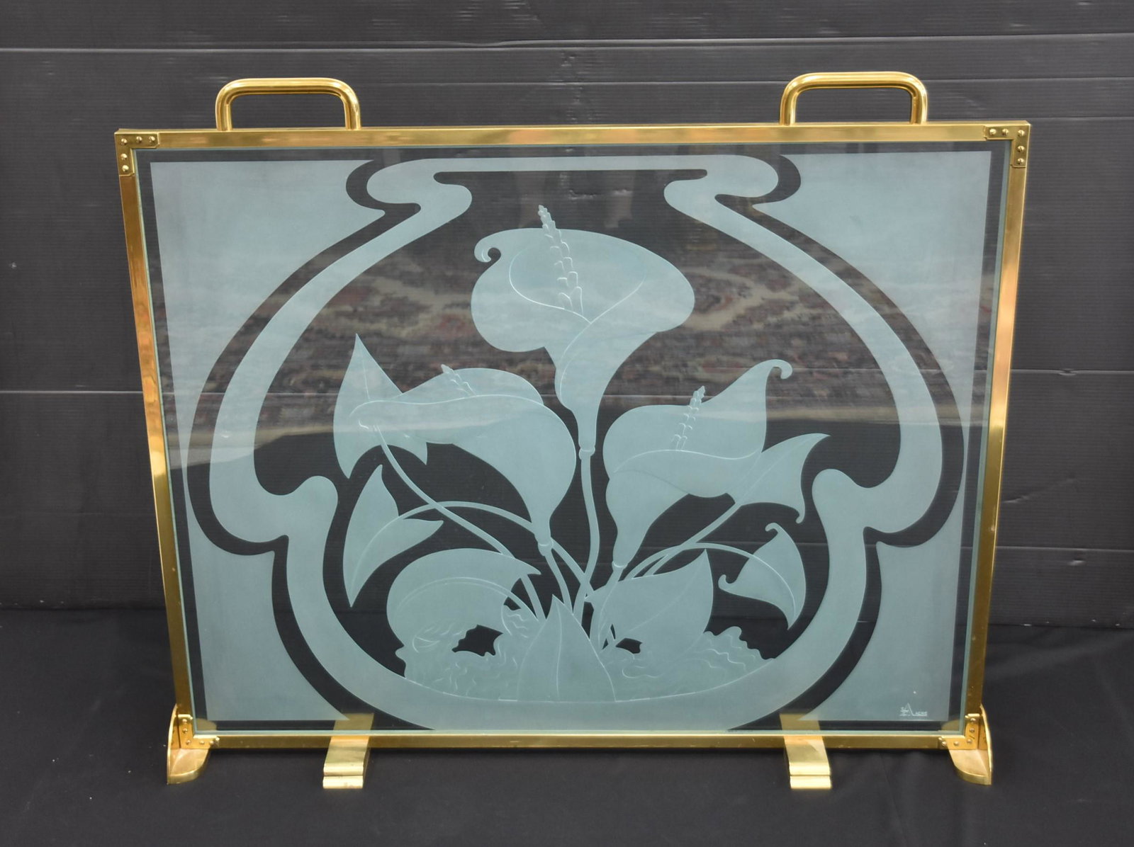 ACME FROSTED GLASS & BRONZE FIRESCREEN (1 of 12)