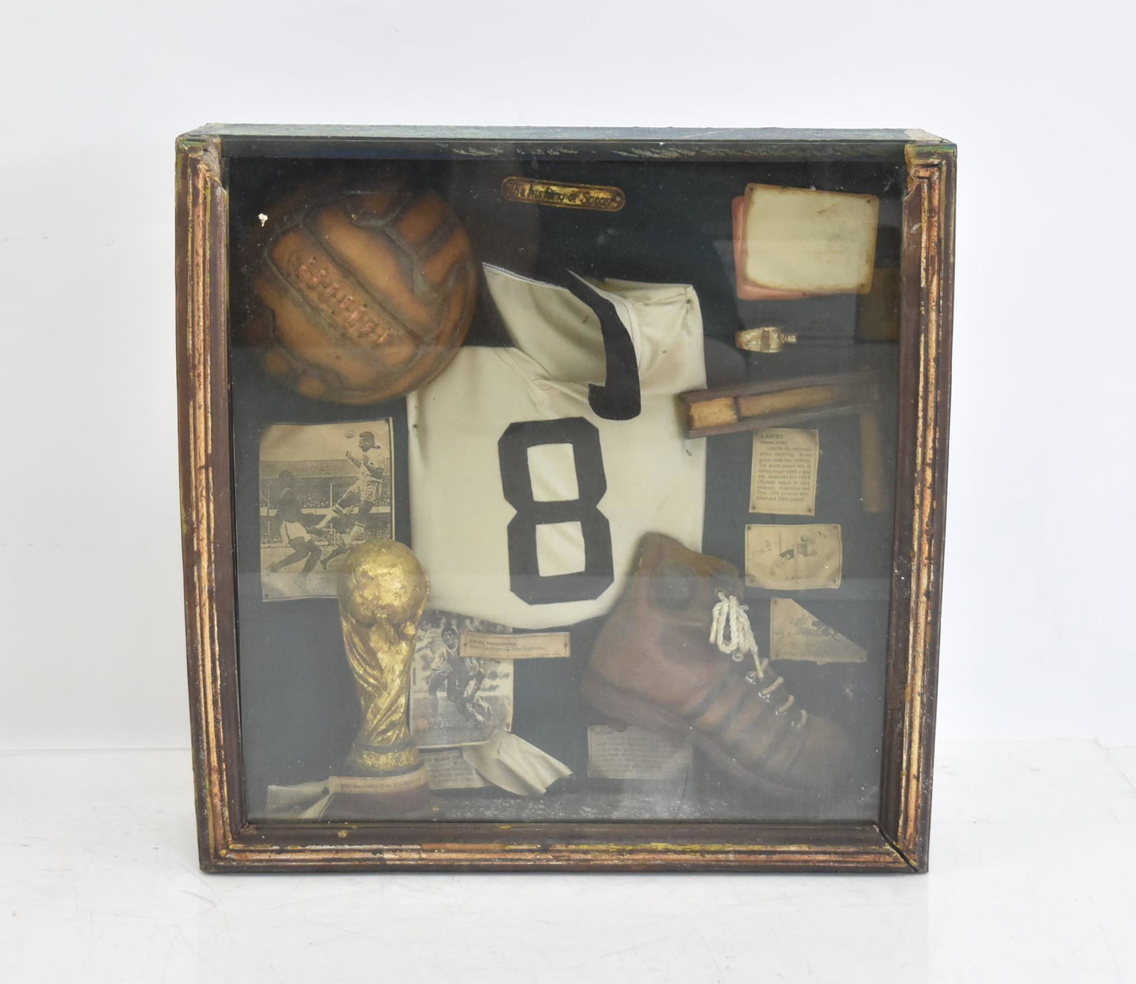 HISTORY OF SOCCER IN SHADOW BOX FRAME (1 of 7)