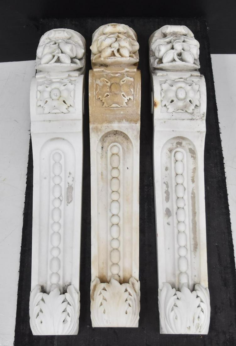 (3) ANTIQUE CARVED MARBLE COLUMNS (1 of 9)