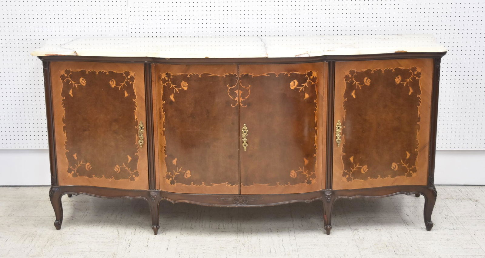LARGE INLAID ONYX TOP SIDEBOARD (1 of 13)