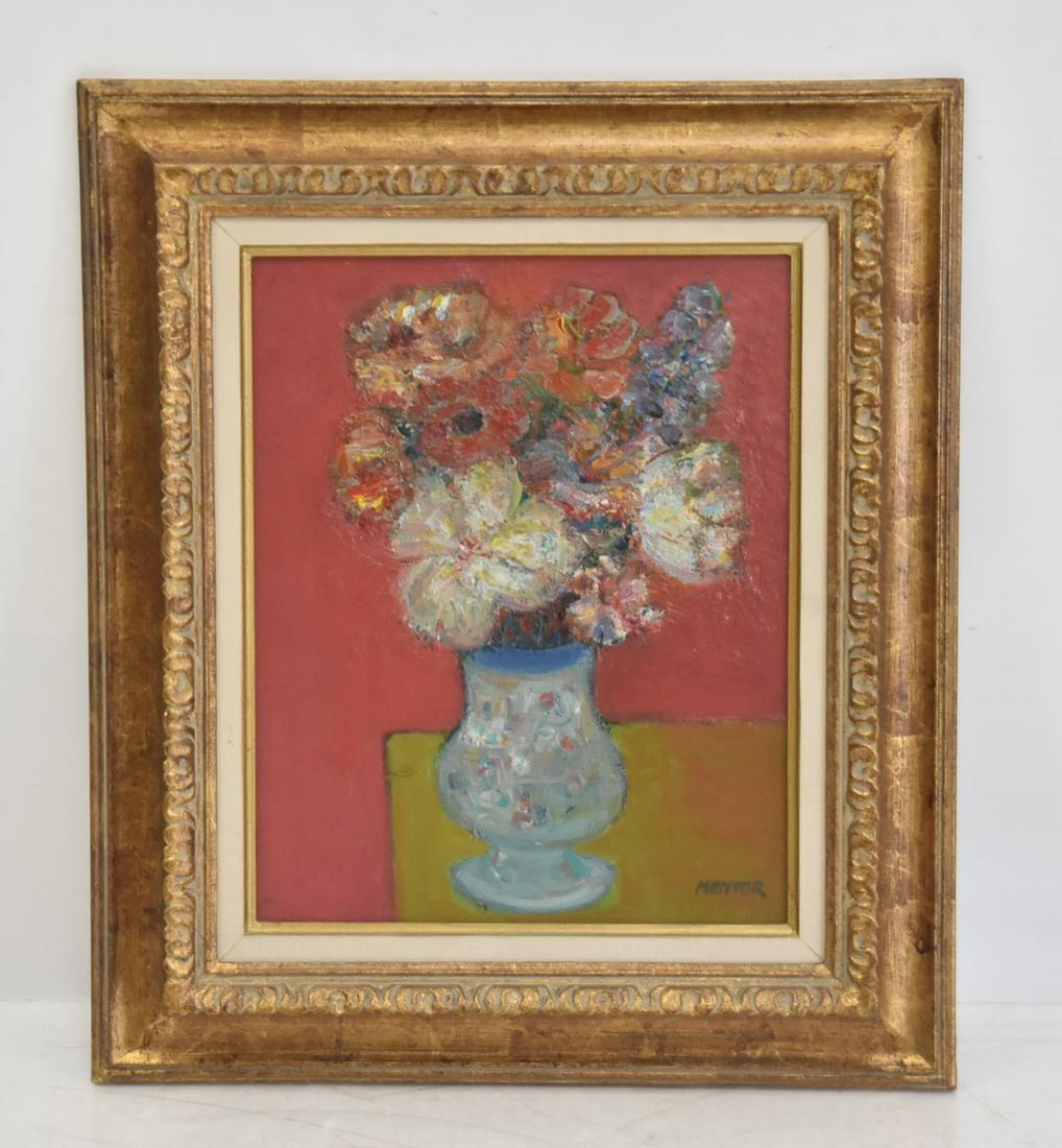 BLASCO MENTOR , OIL ON CANVAS FLORAL STILL LIFE (1 of 10)