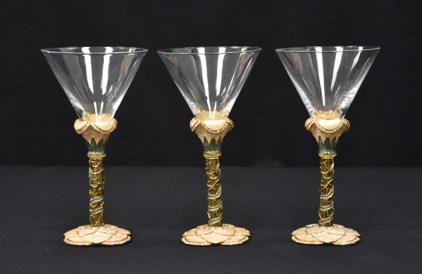 (3) JAY STRONGWATER STYLE ENAMELED GLASSES Sep 20, 2022 Echoes