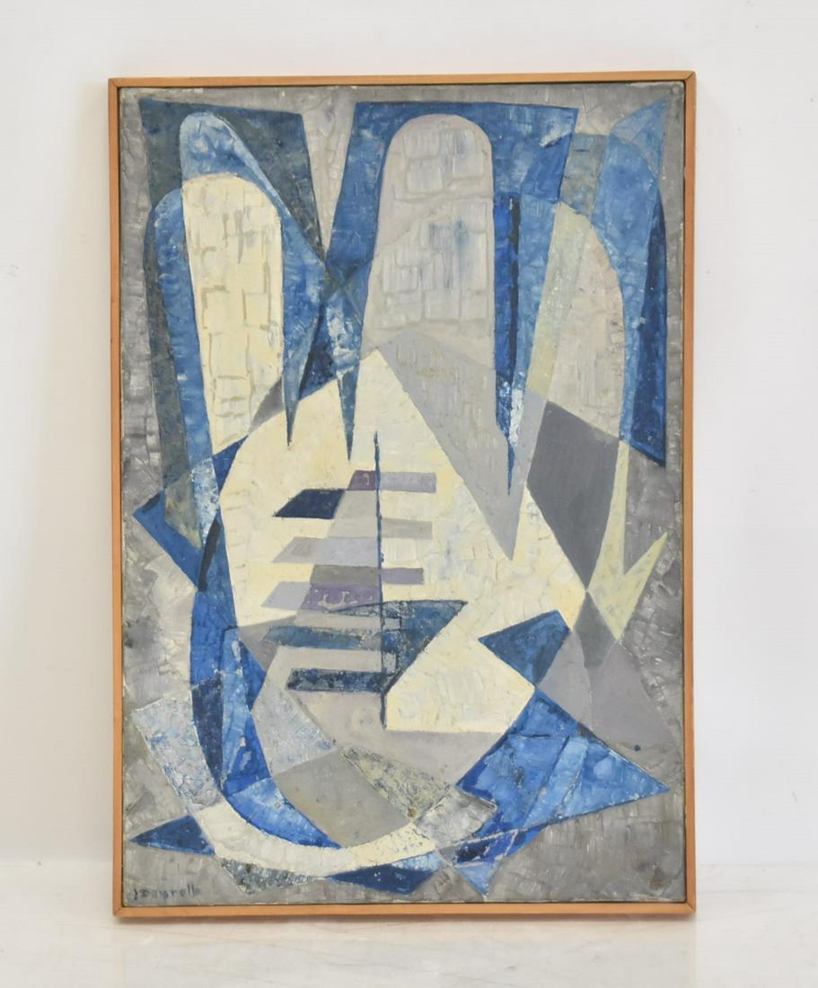 JEAN DEYROLLE , ABSTRACT OIL ON CANVAS (1 of 13)