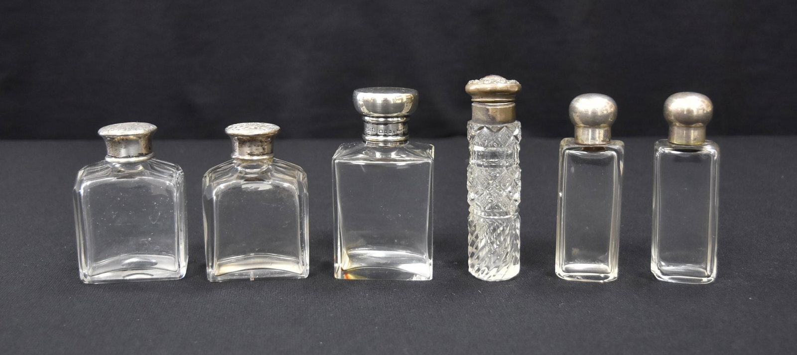 (6) STERLING SILVER MOUNTED PERFUME BOTTLES (1 of 12)