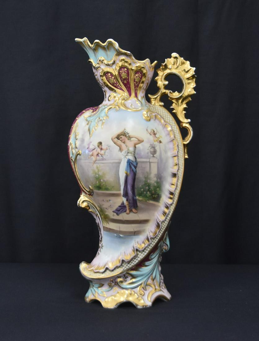 HAND PAINTED ROYAL VIENNA PORCELAIN EWER (1 of 15)