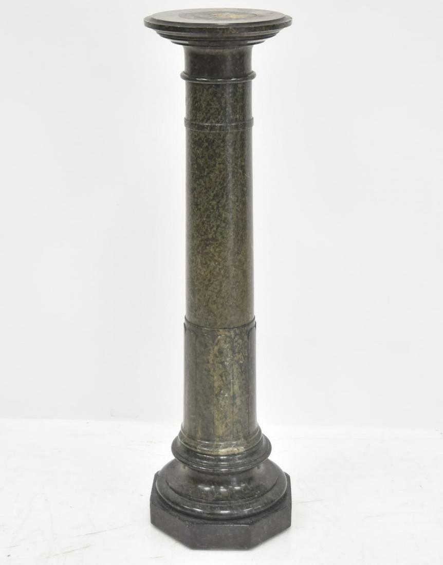 3-PART GREEN MARBLE PEDESTAL (1 of 11)