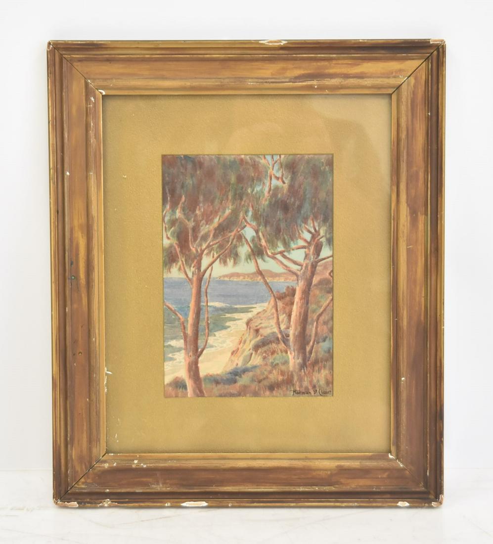 NORMAN St. CLAIR , WATERCOLOR COASTAL LANDSCAPE (1 of 11)
