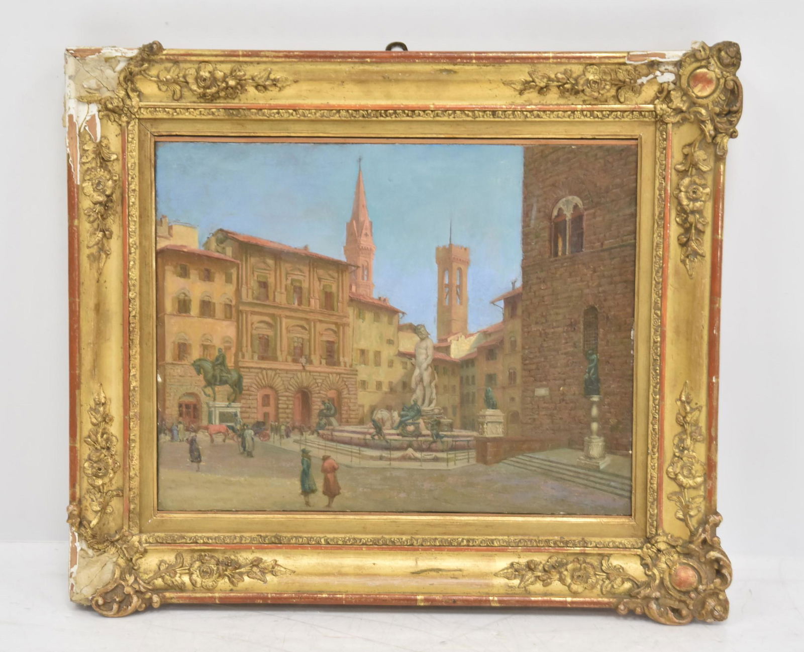 AUGUSTO GARDELLI , OIL ON CANVAS STREET SCENE (1 of 13)