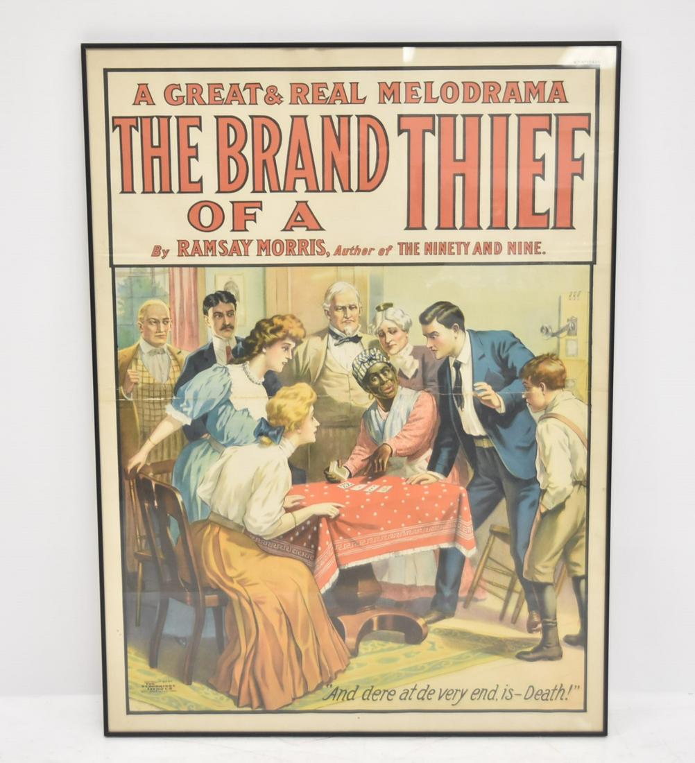 STROBRIDGE LITHO "THE BRAND OF A THEIF " POSTER (1 of 16)