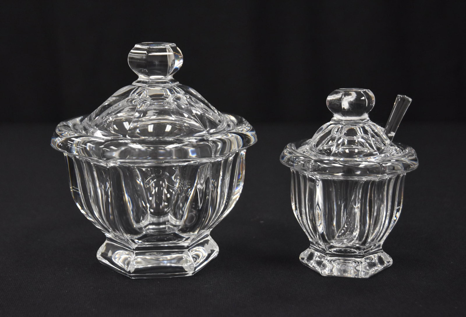 (2) BACCARAT CUT CRYSTAL COVERED DISH (1 of 8)