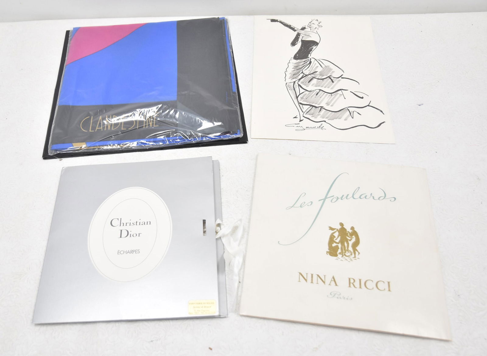 (3) SILK DESIGNER SCARF (NEW IN BOX) (1 of 20)