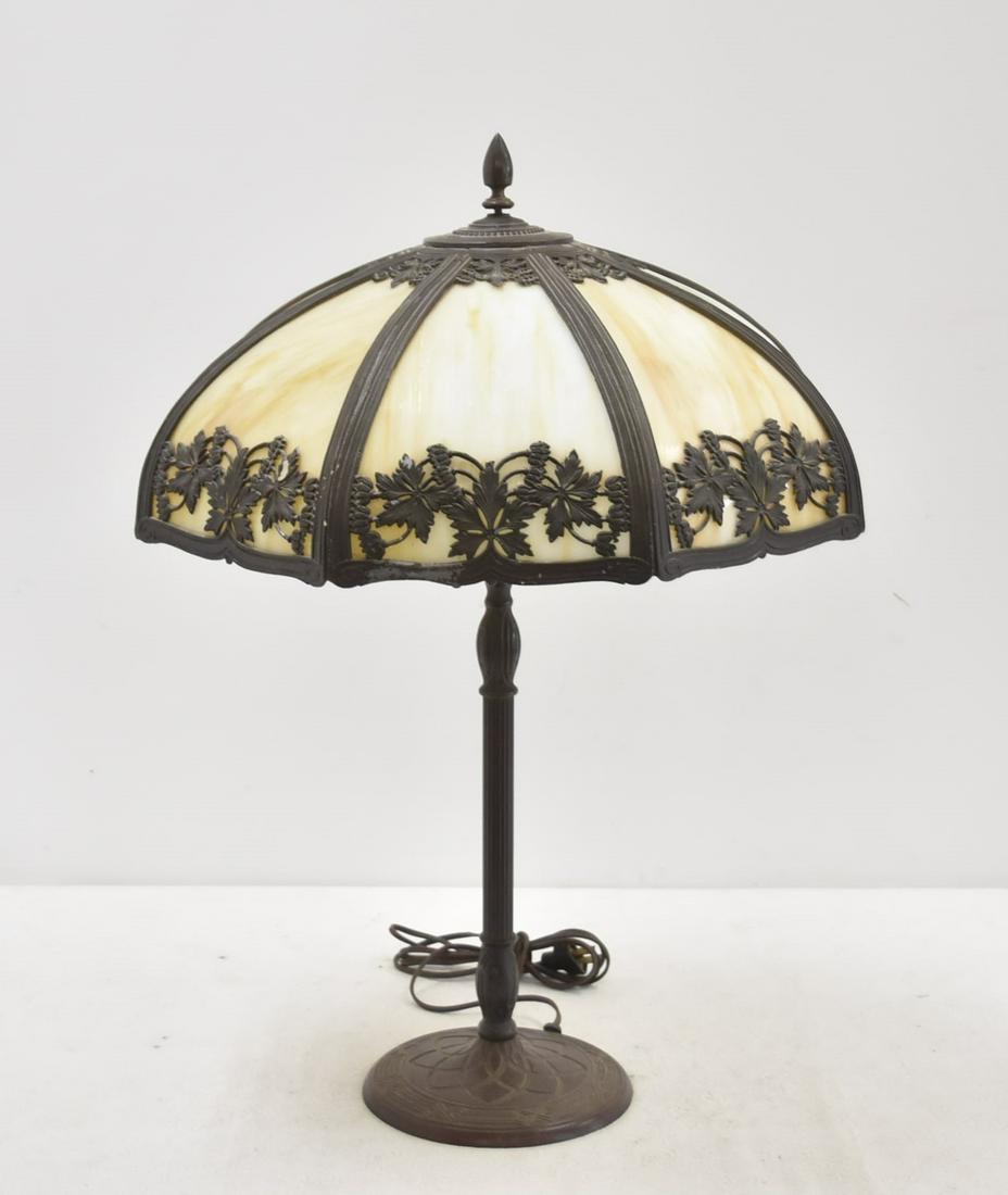 HANDEL SLAG GLASS TABLE LAMP (1 of 20)