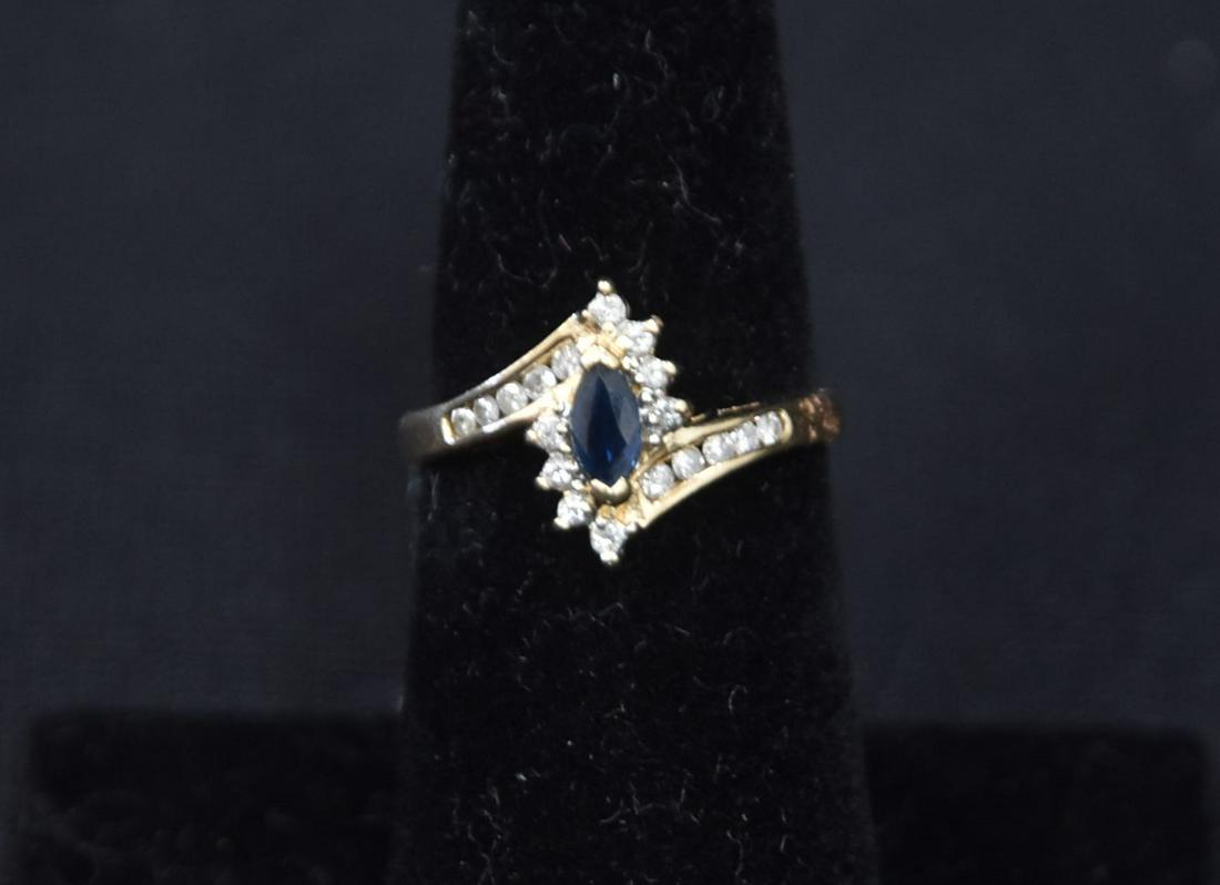 14kt SAPPHIRE & DIAMOND RING (1 of 9)