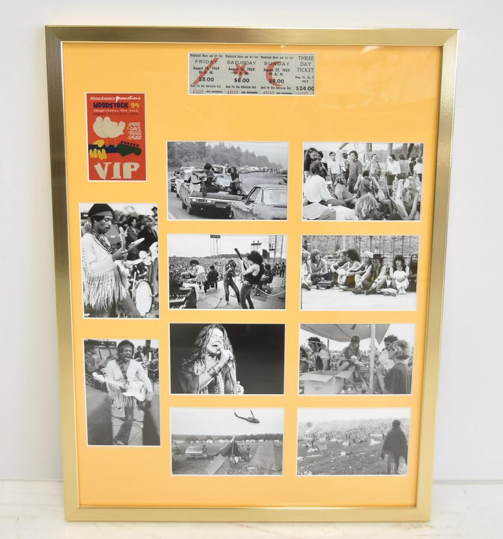 ORIGINAL WOODSTOCK TICKET & PHOTO COLLAGE (1 of 13)