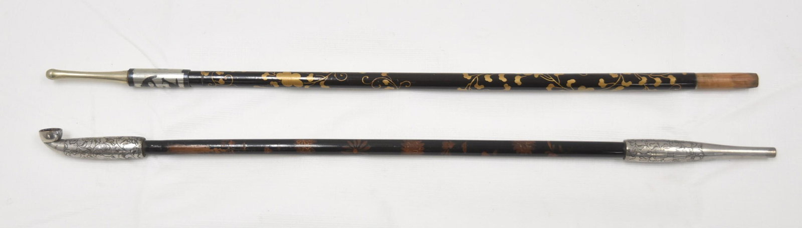 (2) SILVER MOUNTED & BRASS INLAID PIPES (1 of 9)