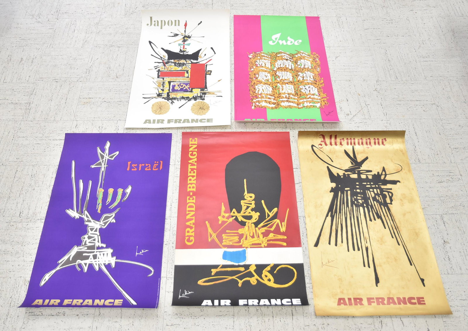 (5) GEORGES MATHIEU , AIR FRANCE AIRLINE POSTERS (1 of 17)
