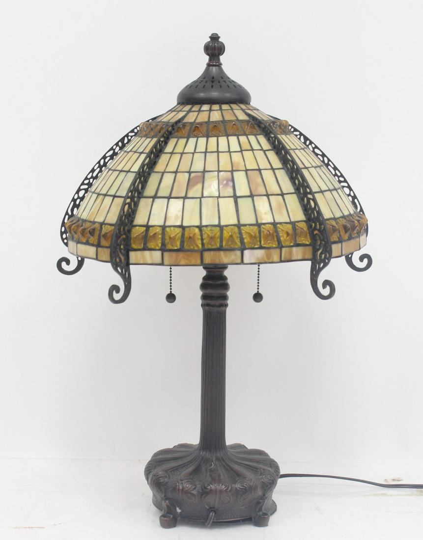 CONTEMPORARY LEADED GLASS TABLE LAMP (1 of 12)
