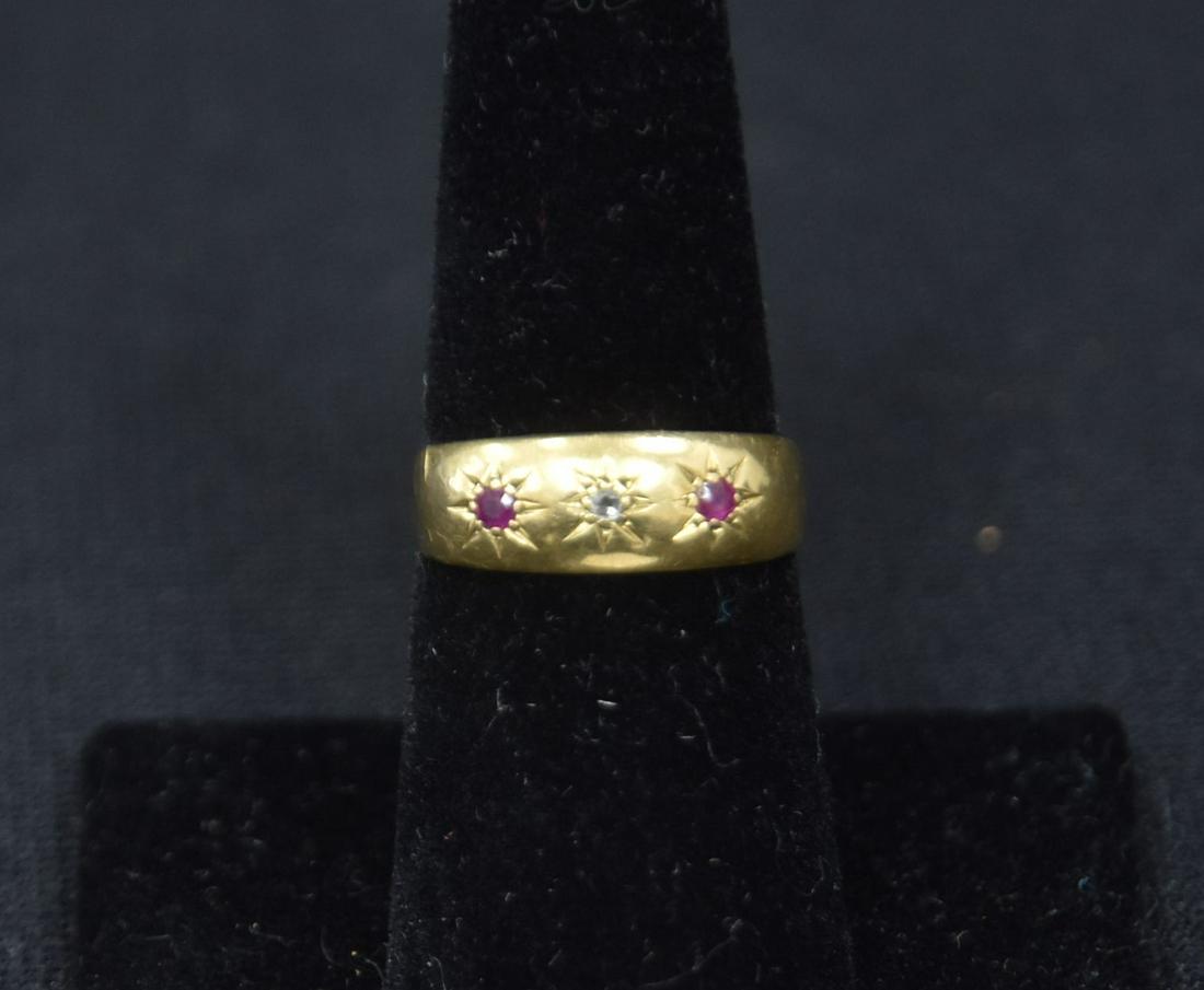 18kt GOLD RUBY & DIAMOND BAND (1 of 8)